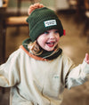 Bonnet Block Forest à pompon enfant et adulte Hello Hossy.