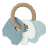 Anneau de dentition en silicone forme porte-clés véhicules – jouet de dentition multi-texturé pour bébé, modèle On The Go de Jollein