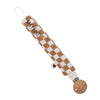 Attache tétine en gaze (personnalisable) - Damier - Atelier Wagram