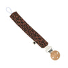 Attache tétine en gaze (personnalisable) - Léopard marron - Atelier Wagram