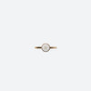 Bague plaqué or et céramique ajustable avec initiale, Bbuble.