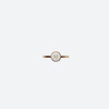 Bague plaqué or et céramique ajustable avec initiale, Bbuble.