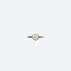 Bague plaqué or et céramique ajustable avec initiale, Bbuble.