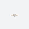 Bague plaqué or et céramique ajustable avec initiale, Bbuble.