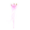Baguette magique rose enfant avec perles, plumes et rubans satin – accessoire déguisement fée princesse