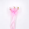 Baguette magique rose enfant avec perles, plumes et rubans satin – accessoire déguisement fée princesse