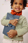 protège carnet de santé personnalisable bleu souris Petit Picotin – housse carnet bébé coton