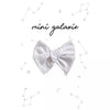 Barrette Mini Galaxie en lin couleur blanc pour enfant avec pince crocodile