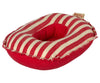 Bateau pneumatique en tissu rouge rayé petites souris Maileg.