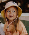 Bob enfant Mini Rosita Hello Hossy : chapeau tendance en coton, coloris rose et beige, idéal pour protéger les kids du soleil avec style et confort !