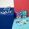 Boîte de 5 crayons de cire néon lavables Super Petit pour vitres, bain et papier