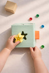 boite à formes bébé silicone jouet éveil motricité fine Montessori couleurs pastel dès naissance