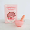 Bol magique yaourt fraise Tiny Harlow avec cuillère – jouet d’imitation pour poupée
