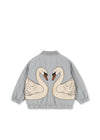 veste enfant cygnes 12 mois 6 ans blouson bébé matelassé gris mi saison