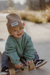 Bonnet enfant, maman et papa, modèle Pop, coloris Champagne, marque Hello Hossy.