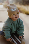 Bonnet enfant, maman et papa, modèle Pop, coloris Champagne, marque Hello Hossy.