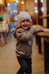 Bonnet enfant, maman et papa, modèle Pop, coloris Champagne, marque Hello Hossy.
