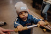 Bonnet enfant, maman et papa, modèle Pop, coloris Champagne, marque Hello Hossy.