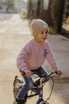 Bonnet enfant, maman et papa, modèle Pop, coloris Champagne, marque Hello Hossy.