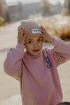 Bonnet enfant, maman et papa, modèle Pop, coloris Champagne, marque Hello Hossy.