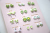 Boucles d'oreilles "Un an de poésie" Vert Yuko B.