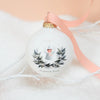 Boule "Joyeux Noël" ange, collaboration Atelier Oranger et Baubels.