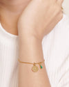 Bracelet chaine simple en laiton doré à l'or fin 24 carats, marque Emoi Emoi.