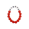Bracelet Pirate pour enfant – perles rouges mates et lettres blanches – Gaga