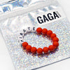 Bracelet Pirate pour enfant – perles rouges mates et lettres blanches – Gaga
