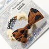 Bracelet Mamie cœurs écru nœud léopard bijou cadeau grand-mère