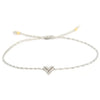 bracelet cordon mini coeur coloré ajustable bijou femme maman mamie cadeau tendance