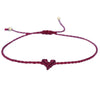 bracelet cordon mini coeur coloré ajustable bijou femme maman mamie cadeau tendance