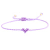 bracelet cordon mini coeur coloré ajustable bijou femme maman mamie cadeau tendance