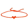 bracelet cordon mini coeur coloré ajustable bijou femme maman mamie cadeau tendance