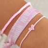 bracelet cordon mini coeur coloré ajustable bijou femme maman mamie cadeau tendance