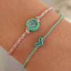 bracelet cordon mini coeur coloré ajustable bijou femme maman mamie cadeau tendance