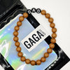 bracelet dad perles marron cognac noir cadeau papa bracelet homme gaga original