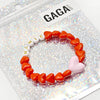 Bracelet mini cœurs rouges Mamie bijou cadeau grand-mère