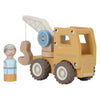Camion-grue en bois Little Dutch avec figurine – jouet d’imitation construction