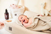 Cape de bain bébé nougat en éponge douce – Jollein, sortie de bain avec capuche