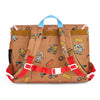 Cartable enfant Mascots Ride Hello Hossy marron avec motifs skate et surf pour enfants 2 à 5 ans