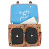 Cartable enfant Mascots Ride Hello Hossy marron avec motifs skate et surf pour enfants 2 à 5 ans