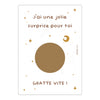 Carte à gratter annonce grossesse tata – surprise future tata Papier Poetic