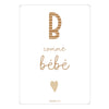 Carte "B comme Bébé" Papier Poetic.