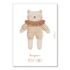 Carte postale illustrée Bonjour Petit Chat Papier Poetic – Ma Biche concept store