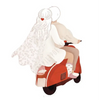 Carte mariage Papier Poetic avec mariés sur scooter rouge vintage et illustration romantique