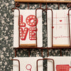 Carte postale toujours l’amour minimaliste avec cœurs rouges papeterie romantique Papier Poetic concept store famille