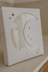 Cartes étapes Moon Zakuw. Cadeau de naissance. Baby shower. Genrer reveal.
