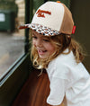 Casquette enfant et maman Léopard 2 Hello Hossy : design tendance avec broderie Dreamers Club, visière imprimé léopard et filet respirant. Parfaite pour un look stylé et audacieux 