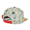 Casquette enfant Mountain Ride Hello Hossy : design ludique avec illustrations outdoor, visière moutarde et coupe tendance. Idéale pour un look stylé et aventurier !